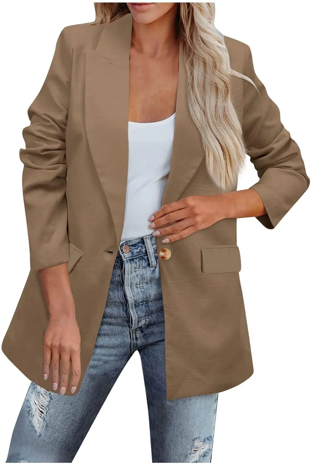 Blazers for Women Long Sleeve Blazer Jackets Business Casual Blazer Open Front Jacket Fashion Slim Casual Outfits