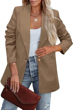 Blazers for Women Long Sleeve Blazer Jackets Business Casual Blazer Open Front Jacket Fashion Slim Casual Outfits