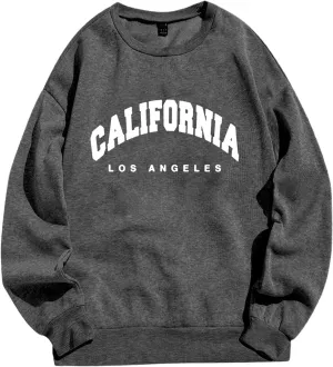 Boston Sweatshirts Women Crew Neck Letter Graphic Hoodie Relaxed Fit Long Sleeve Pullover Tops