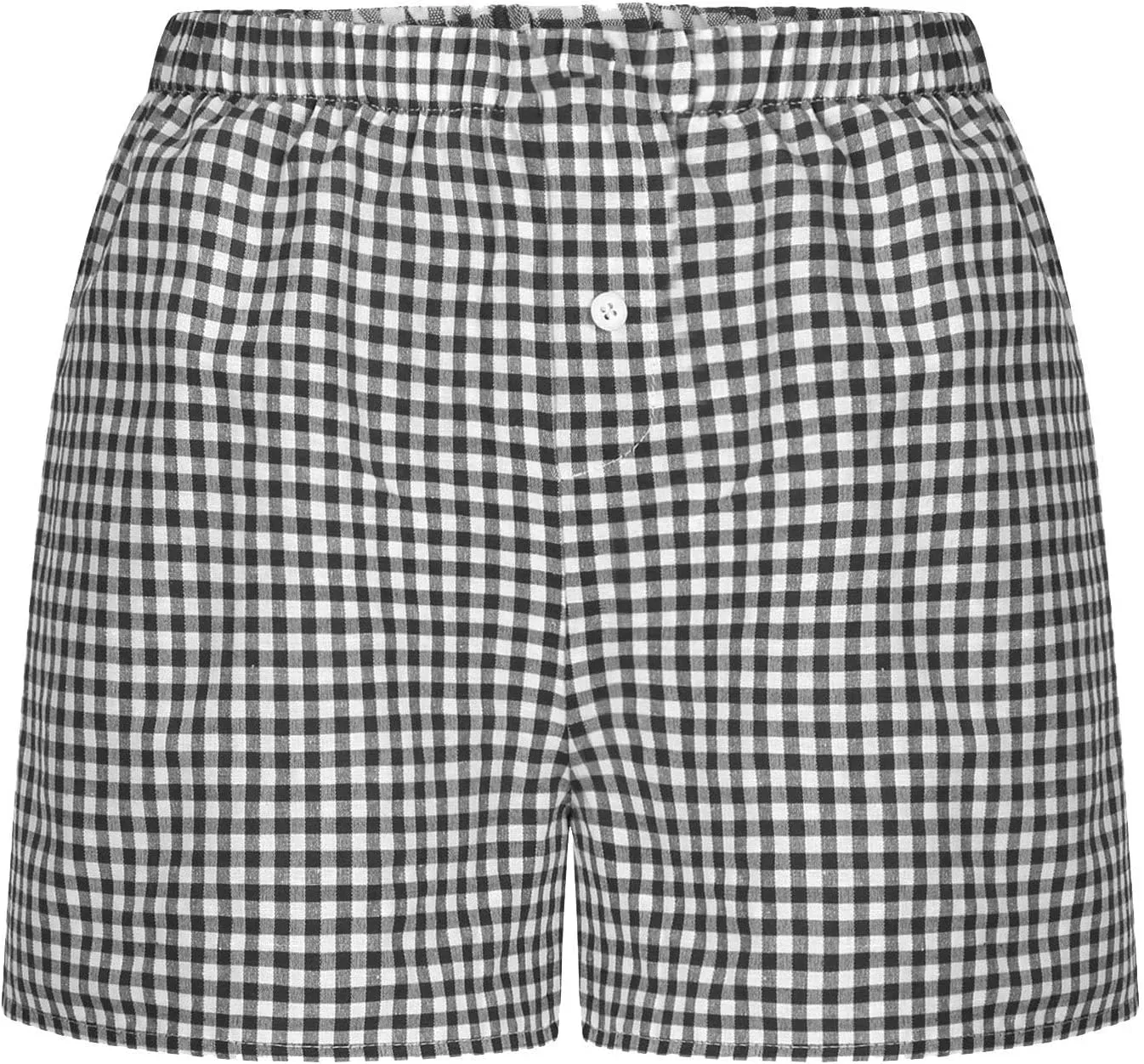 Boxer Shorts for Women Y2k Pajamas Shorts Gingham Cute Pj Short Pants Plaid Lounge Shorts Bottoms Elastic Shorts