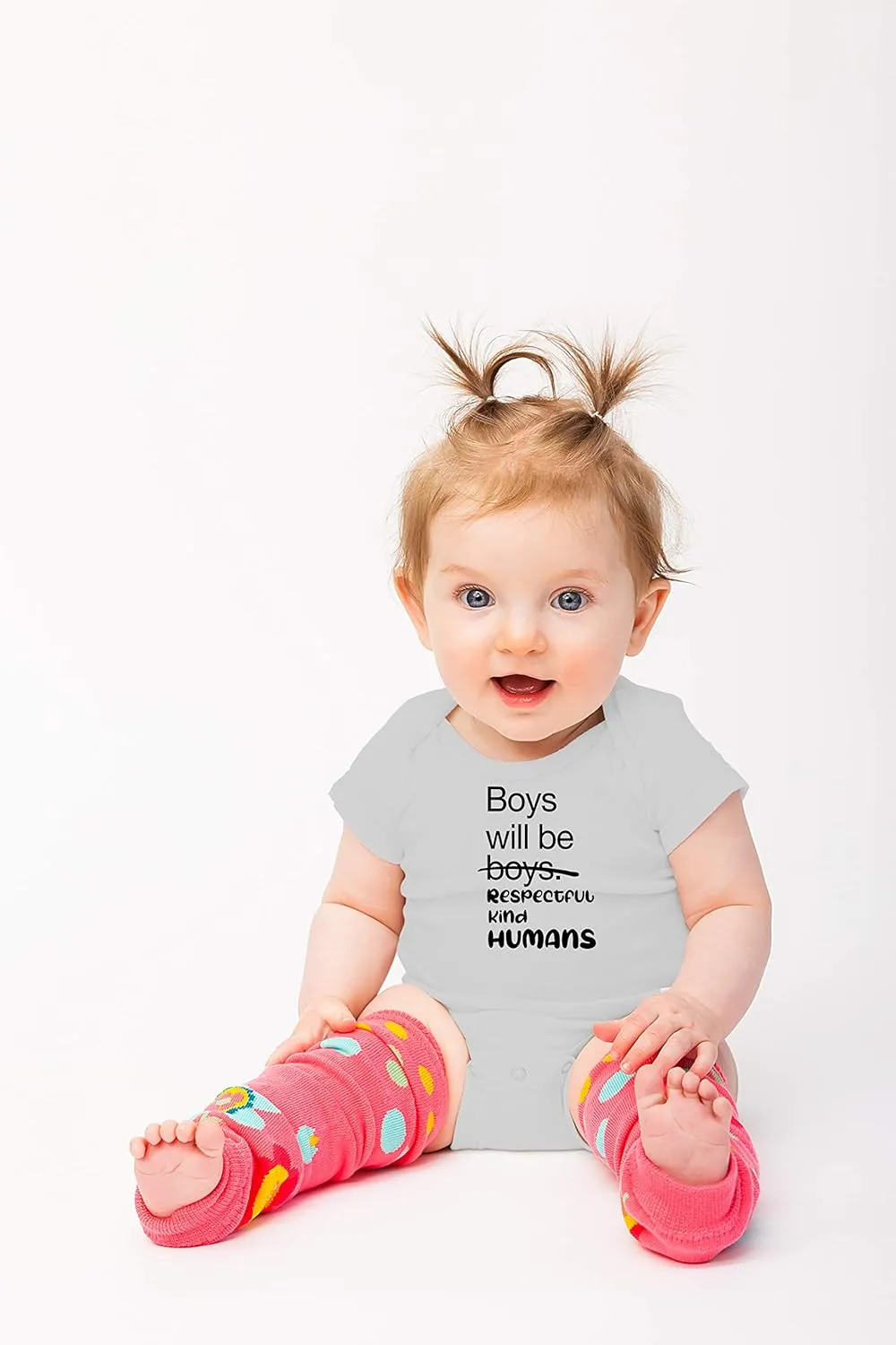 Boys Will Be Boys, Respectful Kind Humans - Funny Baby Essentials Bodysuit - Baby Boy Clothes