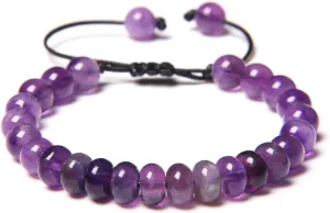 Braided Bracelet Natural Agates Amethysts Quartz Stone Beads Bracelet Jewelry Women Men Jewelry,Amethyst