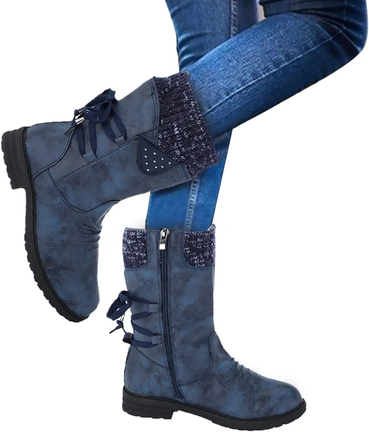 Brown Ankle Winter Boots for Women 2023 Trendy Waterproof Lightweight Winter Boots Synthetic Women Womens Winter Booties Wide Snow Boots for Women Waterproof Size 6 Botas De FrO Para Mujer