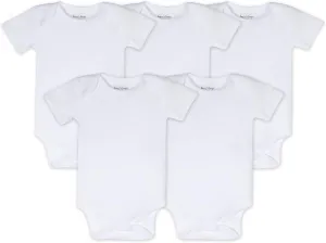 Burt's Bees Baby Infant Bodysuits, Organic Cotton Short and Long Sleeve, Size Preemie, Newborn to 12 Months - Pack of 5