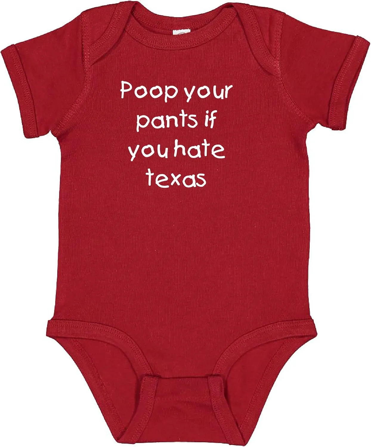 Campus Originals Oklahoma Fan Poop Your Pants if You Hate Texas Funny Baby Bodysuit Shower Gift