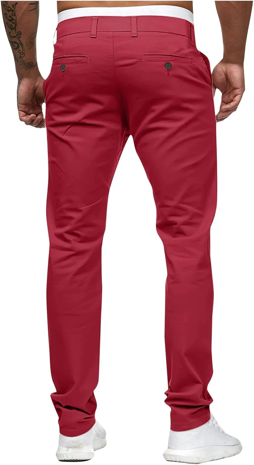 Cargo Pants for Men Big and Tall for Men Relaxed Fit Casual Slim Beach Work Streetwear Khaki Baggy Pants with Zipper