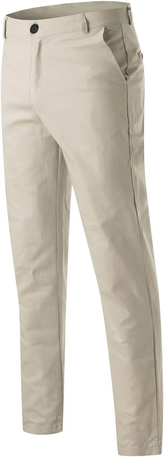 Cargo Pants for Men Big and Tall for Men Relaxed Fit Casual Slim Beach Work Streetwear Khaki Baggy Pants with Zipper