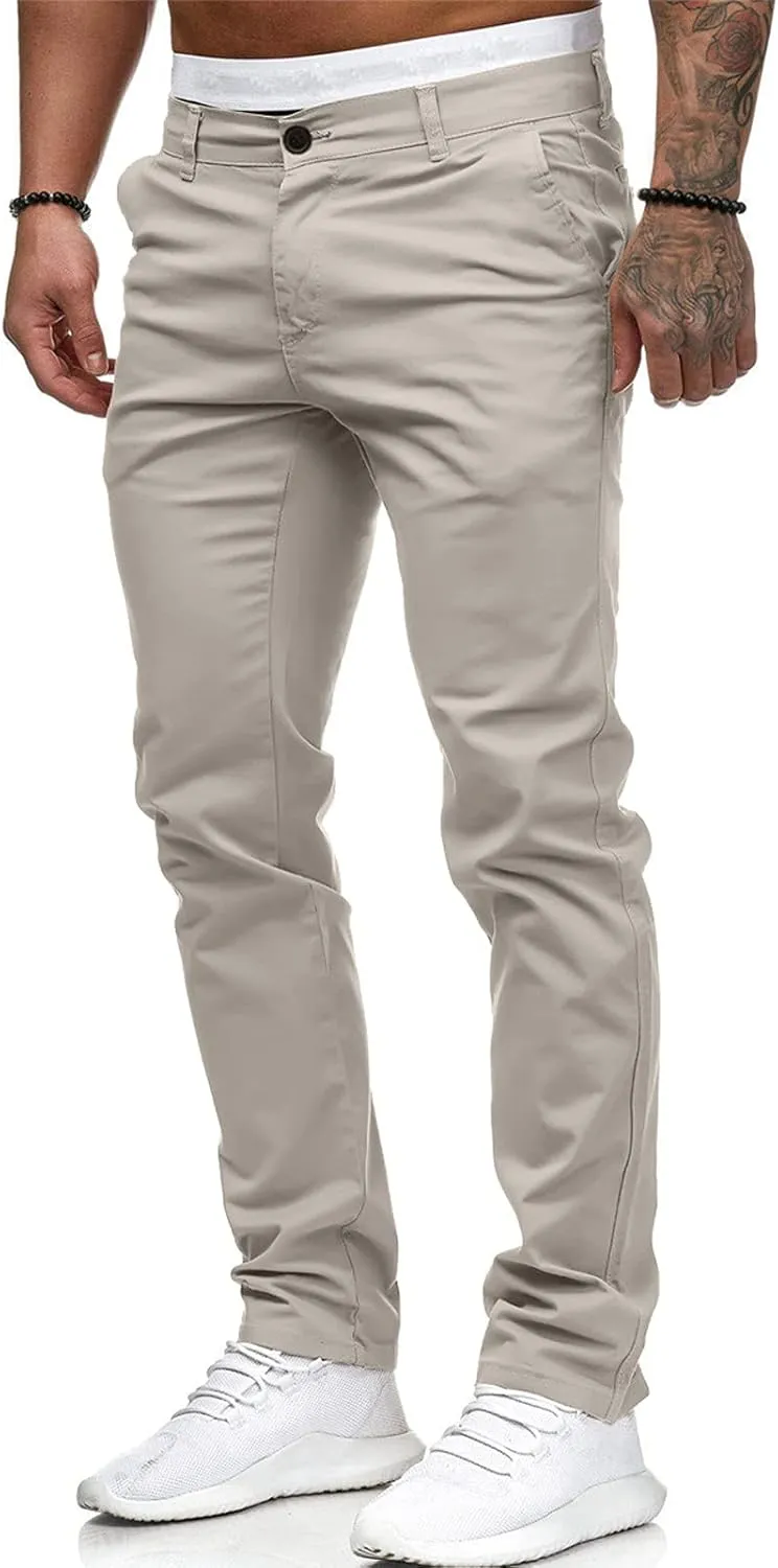 Cargo Pants for Men Big and Tall for Men Relaxed Fit Casual Slim Beach Work Streetwear Khaki Baggy Pants with Zipper