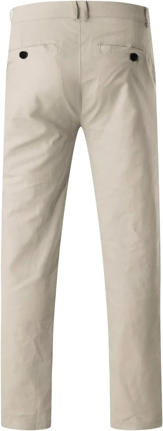 Cargo Pants for Men Big and Tall for Men Relaxed Fit Casual Slim Beach Work Streetwear Khaki Baggy Pants with Zipper