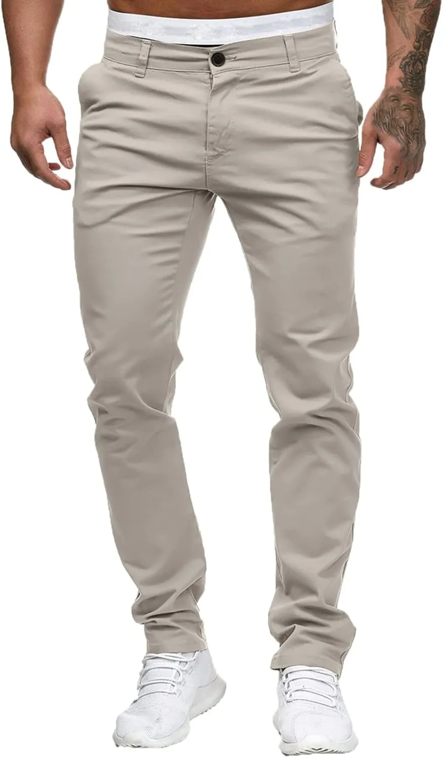 Cargo Pants for Men Big and Tall for Men Relaxed Fit Casual Slim Beach Work Streetwear Khaki Baggy Pants with Zipper