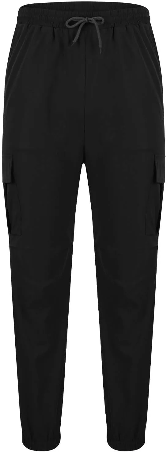 Cargo Pants for Men Relaxed Fit Stretch Workout Joggers Chino Outdoor Hiking Pants Lightweight Drawstring Sweatpants