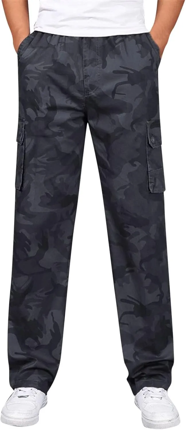 Cargo Pants for Men,Mens Outdoor Sweatpants Lightweight Tactical Pant Hiking Jogger Classic Fit Multi Pockets