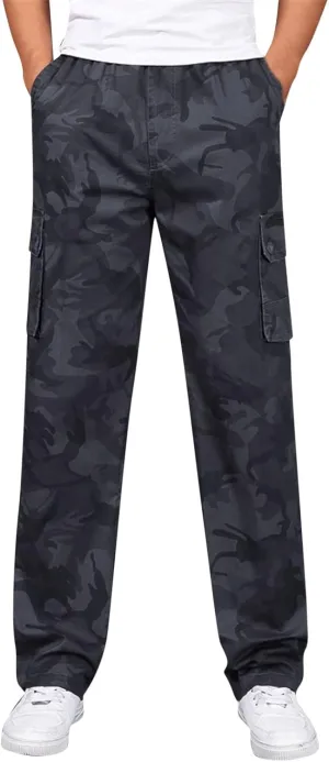 Cargo Pants for Men,Mens Outdoor Sweatpants Lightweight Tactical Pant Hiking Jogger Classic Fit Multi Pockets