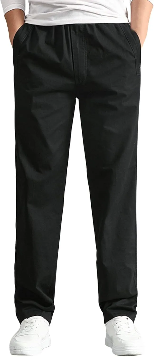 Cargo Pants for Men,Mens Pants Cargo Joggers with Pockets Fleece Sweatpants Casual Pant Chino Slim Fit Trousers