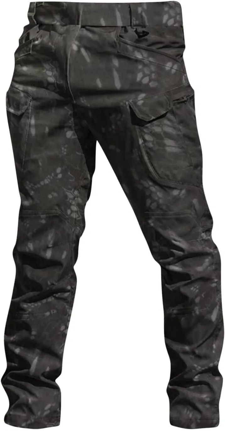 Cargo Pants Mens Slim Fit Multi Pockets Hiking Pants Ripstop Stretch Stylish Baggy Pants Y2K Tactical Trousers 2025