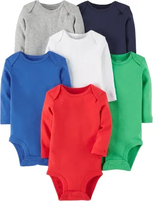 Carter's Baby Boys' 7-Pack Long-Sleeve Bodysuits