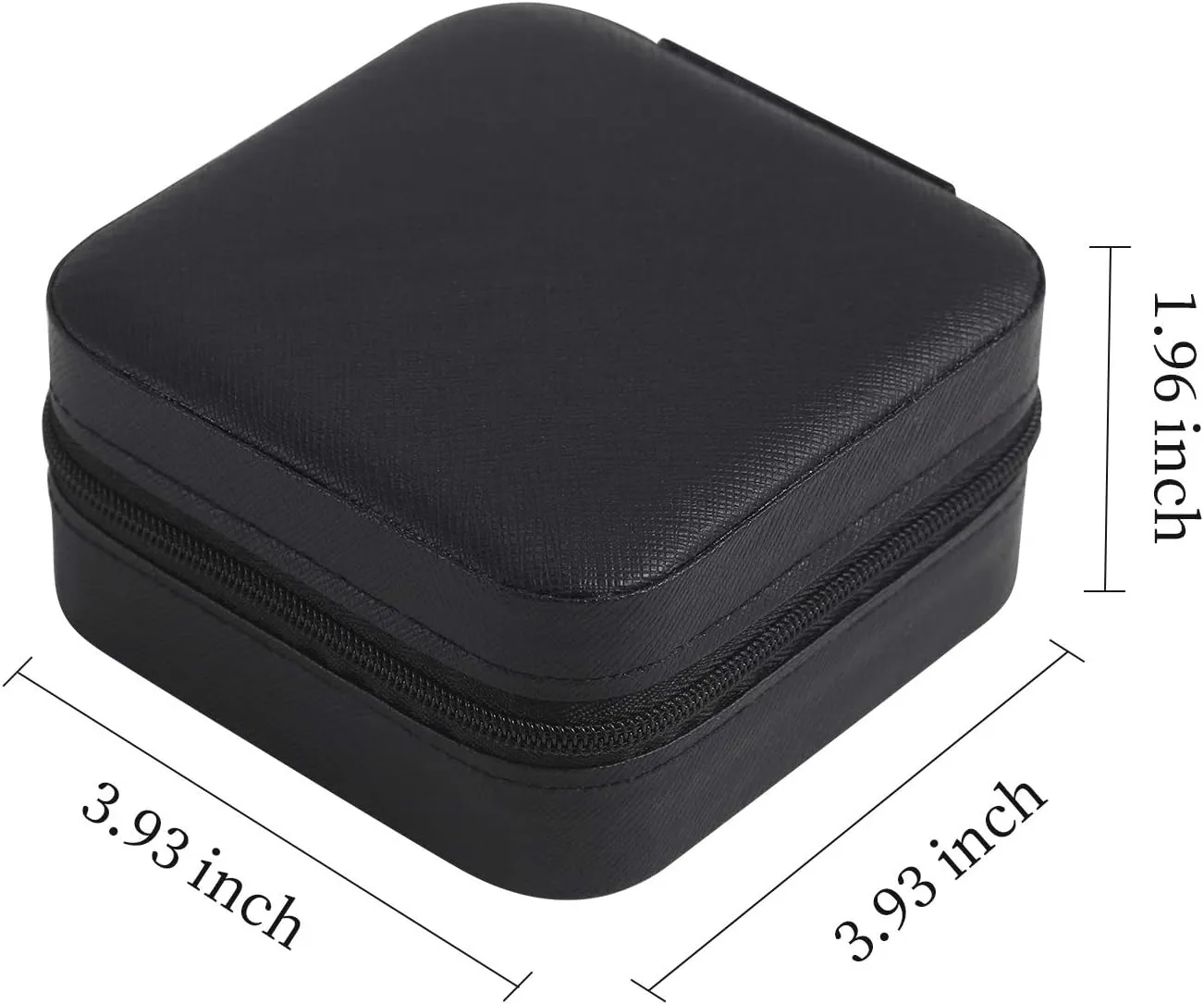CASEGRACE Travel Jewelry Case, Small Jewelry Box Portable Jewelry Travel Organizer Display Storage Case for Rings Earring Necklace Bracelet, Gift for Women Girls, Black
