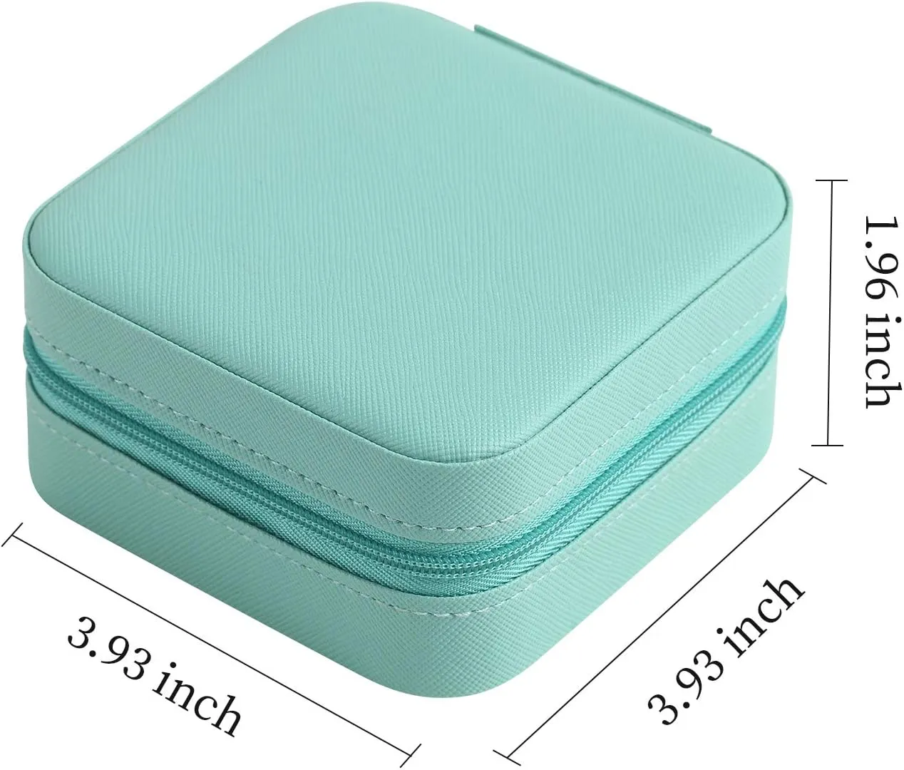 CASEGRACE Travel Jewelry Case, Small Jewelry Box Portable Jewelry Travel Organizer Display Storage Case for Rings Earring Necklace Bracelet, Gift for Women Girls, Blue