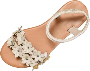 Casual And Versatile Flat Sandals With Flower Decoration Fashionable Bohemian Sandals Water Sandals for Women Size 5
