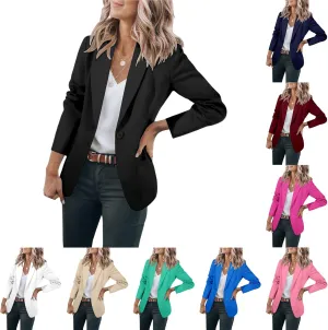 Casual Blazers for Women Business Work Office Suit Jackets Loose Fit Open Front Long Sleeve Cardigan Summer Spring Coat