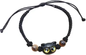 Cat Beaded Bracelets Wristband Fashion Jewelry Braided Rope Bracelet Stylish Jewelry Women Girl Teen