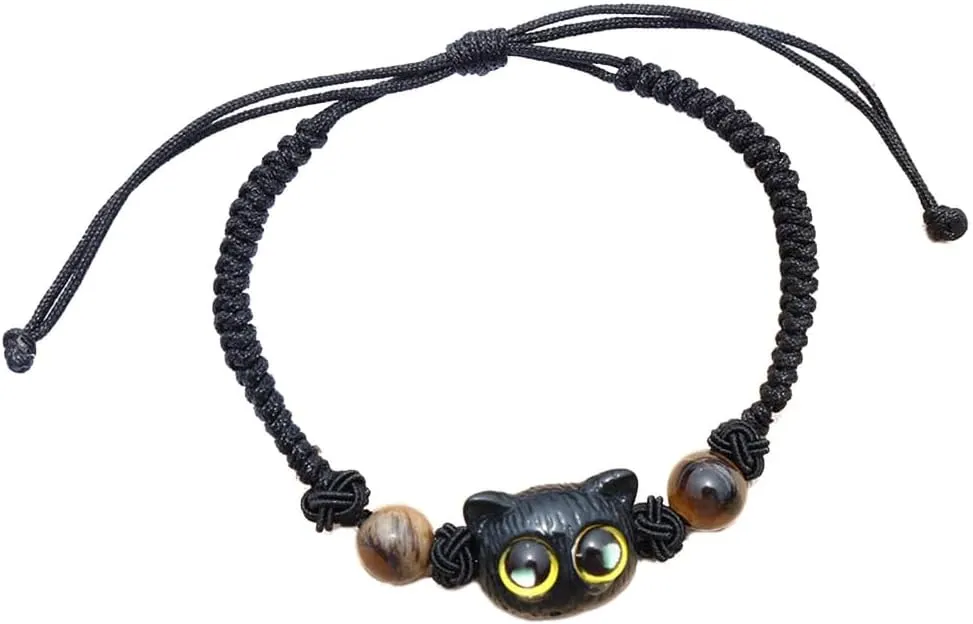 Cat Beaded Bracelets Wristband Fashion Jewelry Braided Rope Bracelet Stylish Jewelry Women Girl Teen