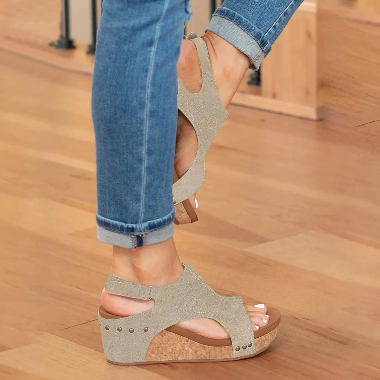 Cathalem Wedge Sandals for Women, Women's Platform Sandals Wedge Heel Sandals Casual Summer Dressy Espadrilles Wedges