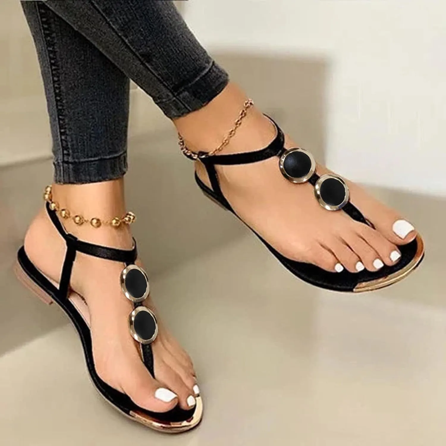 Cathalem Womens Sandals Flip Flops for Women Dressy Summer,Women's Sandals with Arch Support Platforms Flat Sandals Open Toe Slippers Shoes