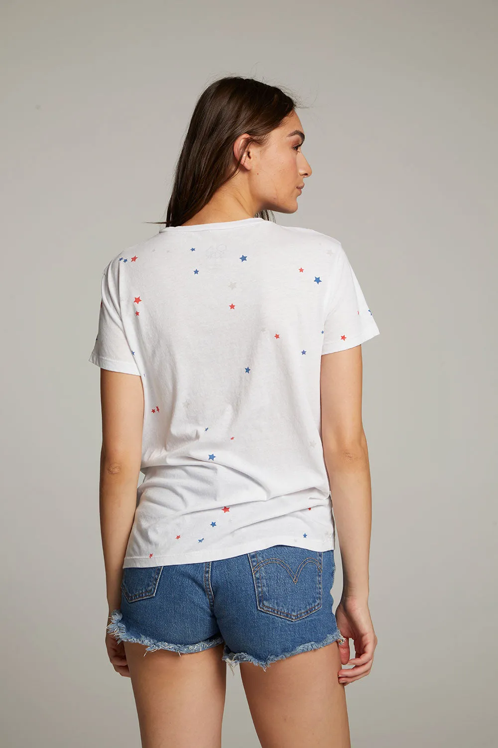 Chaser Brand Americana Stars Crew Neck Tee