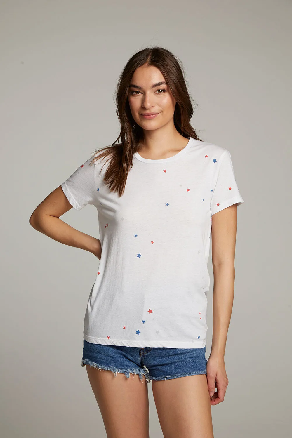 Chaser Brand Americana Stars Crew Neck Tee