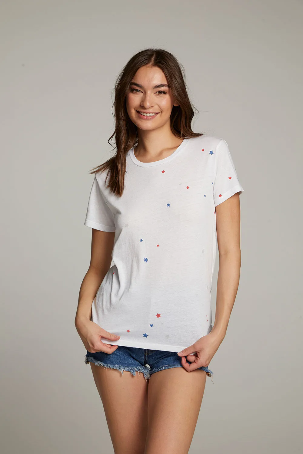 Chaser Brand Americana Stars Crew Neck Tee