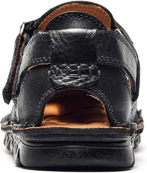 Closed Toe Sandals for Men Fashion Solid Color Soft Sandal Comfortable Hiking Beach Walking Summer Shoes