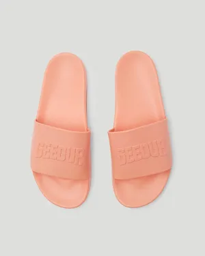 Core Logo Emboss Slides Peach