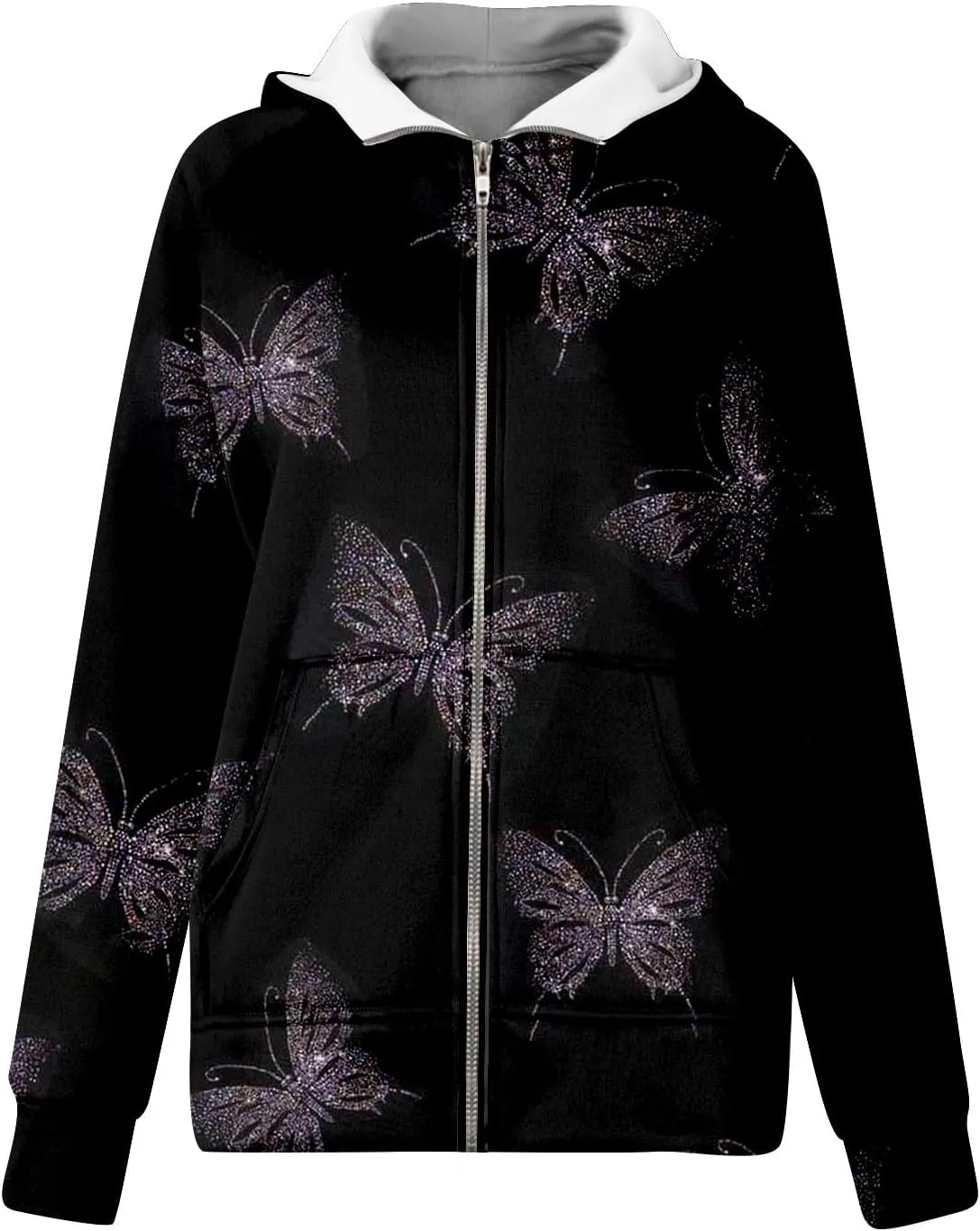 Cropped Hoodie Women Zip Pullover Thumb Hole Fall Hoodies Comfy Solid Long Sleeve Shirts Winter Clothes With Pockets