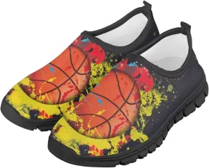 Cute Pattern Slip-On Walking Shoes for Boys Soft Casual Flat Non-Slip Shoes Kid Low-Top Outdoor Sneakers US Size 11-15