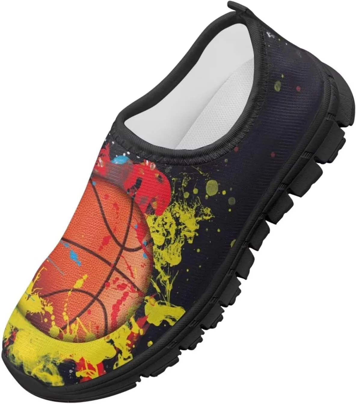 Cute Pattern Slip-On Walking Shoes for Boys Soft Casual Flat Non-Slip Shoes Kid Low-Top Outdoor Sneakers US Size 11-15