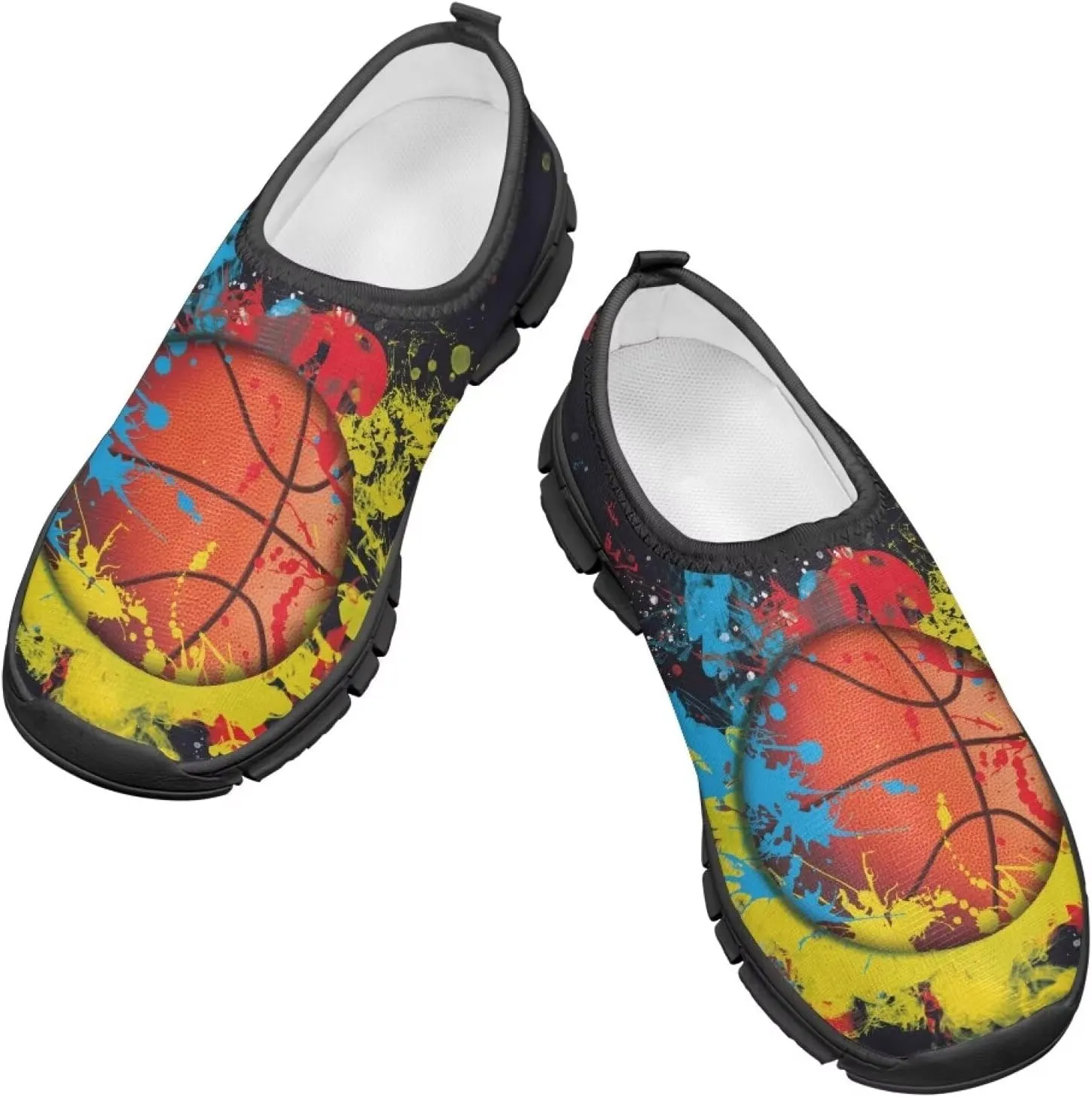 Cute Pattern Slip-On Walking Shoes for Boys Soft Casual Flat Non-Slip Shoes Kid Low-Top Outdoor Sneakers US Size 11-15