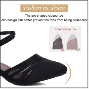 DKZSYIM Glitter Women Latin Dance Shoes Closed Toe Ballroom Salsa Tango Practice Performence Party Dancing Shoes,Model CMJ-512