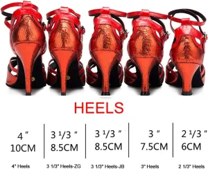 DKZSYIM Women's Ballroom Dance Shoes High Heel Ankle Booties Performance Dance Boots,Model QJW1040
