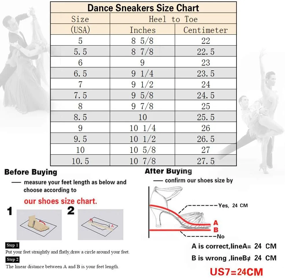 DKZSYIM Women's Leather Sailor Dance Shoes Boost Dance Sneaker/Modern Jazz Ballroom Performance Sports Shoes,Model YMJ-GBX