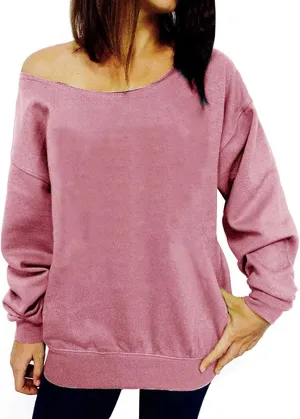 Dutebare Women Off Shoulder Sweatshirt Slouchy Shirt Long Sleeve Pullover Tops