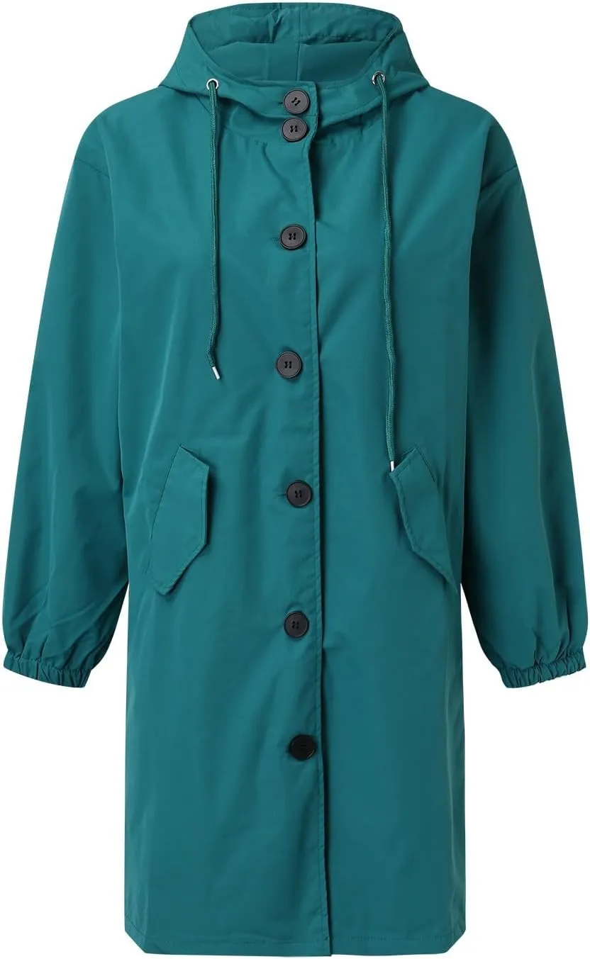 Fall Fashion for Women 2025 Trendy Women's Double Breasted Long Trench Coat Windproof Classic Lapel Slim Overcoat with Belt