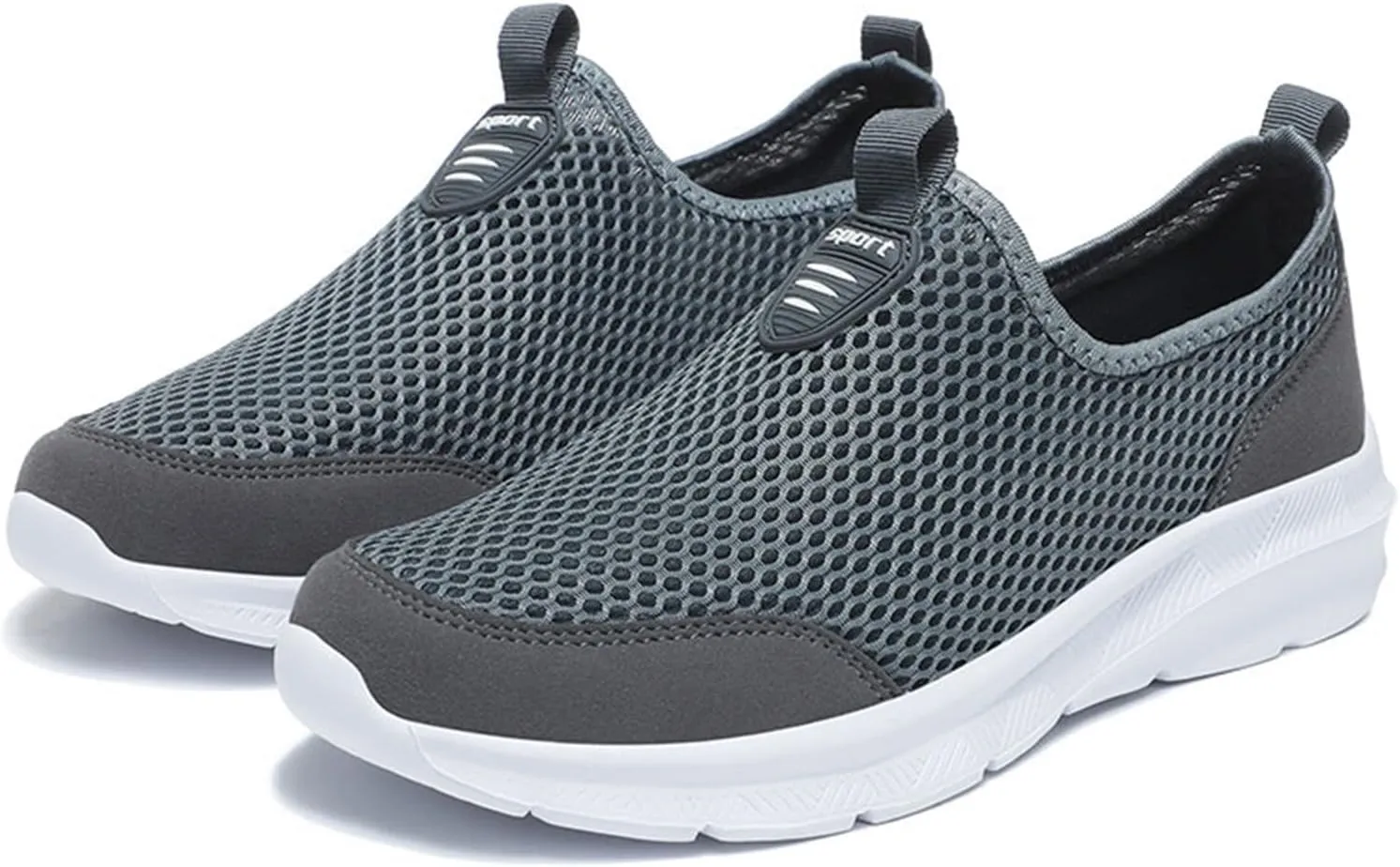Fashion Summer Men Breathable Mesh Shallow Lace Up Casual Shoes Mens Classic Leather Sneaker