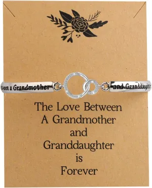 FEELMEM Grandmother and Granddaughter Bracelet To My Granddaughter Grandmother Gift Family Jewelry Nana Jewelry