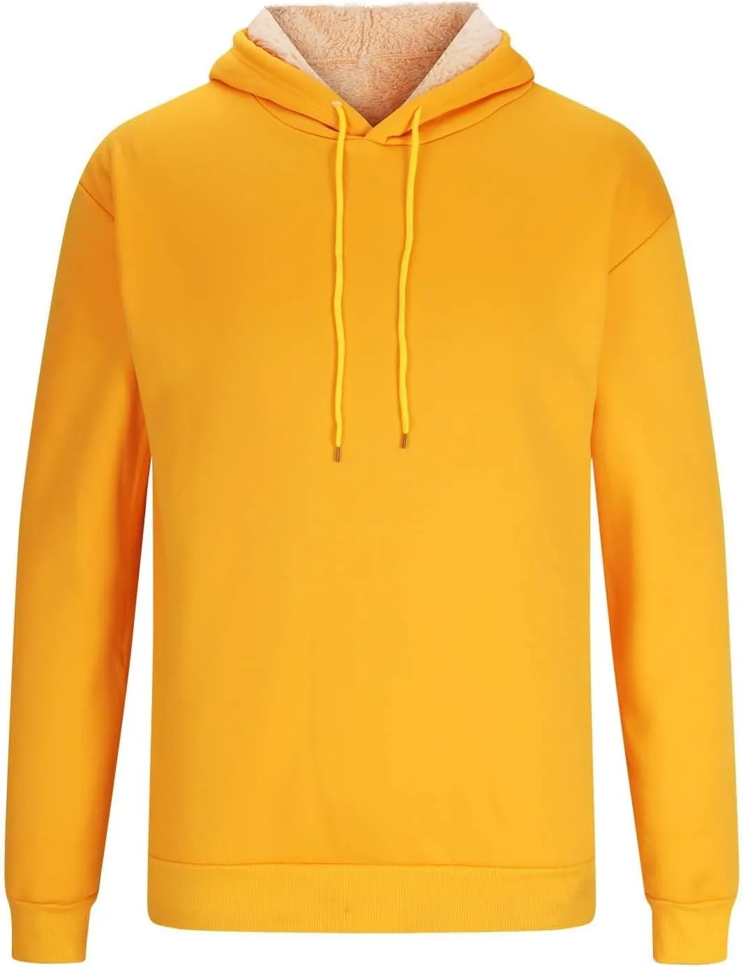 Fleece Hoodie Men Winter Warm Plus Size Sherpa Lined Pullover Hoodie Relaxed Fit Oversized Heavy Hooded Sweatshirt