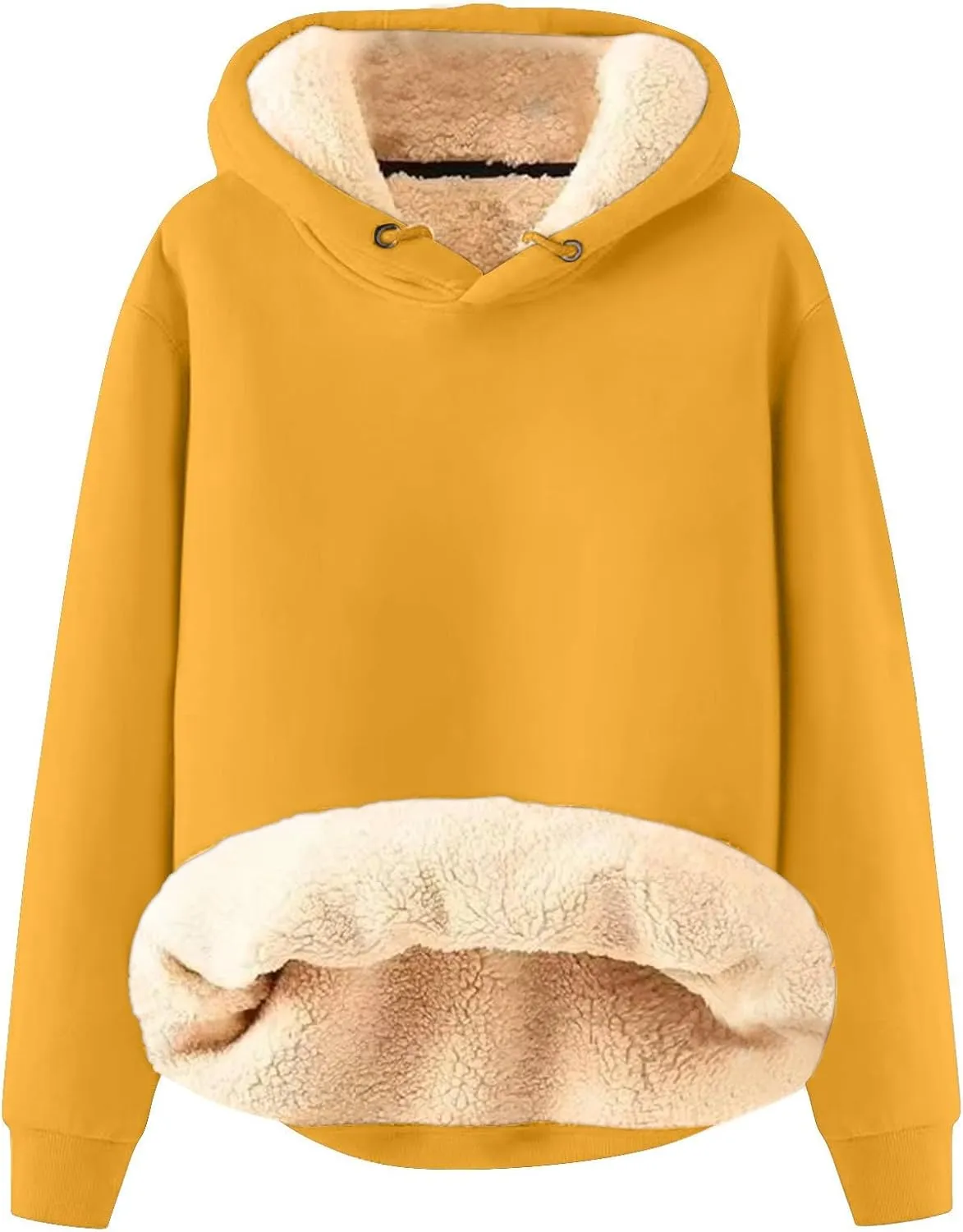 Fleece Hoodie Men Winter Warm Plus Size Sherpa Lined Pullover Hoodie Relaxed Fit Oversized Heavy Hooded Sweatshirt