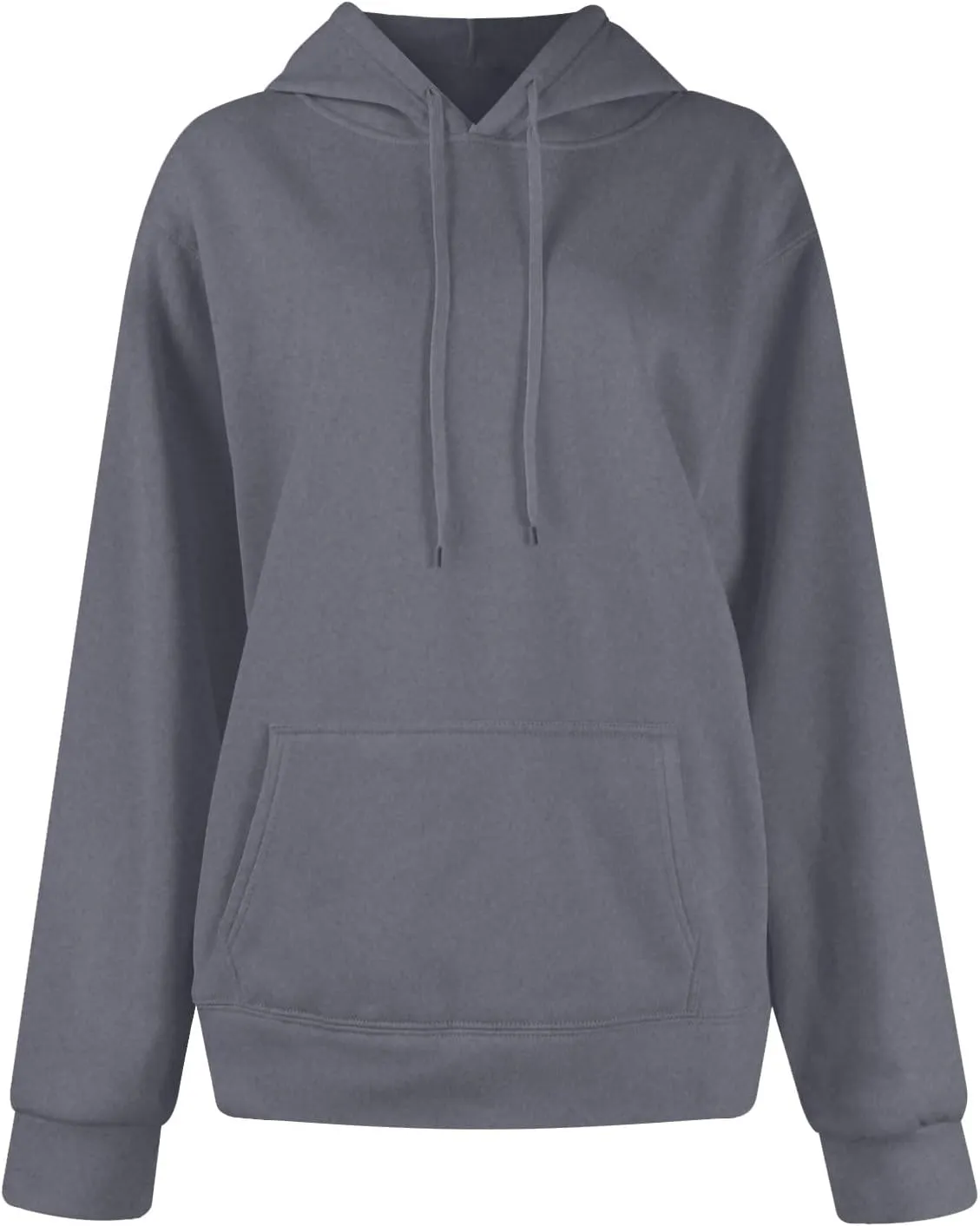 Fleece Hoodie Women Long Sleeve Drawstring Hooded Sweatshirt with Pockets Relaxed Fit Comfy Pullover Fall Sweater