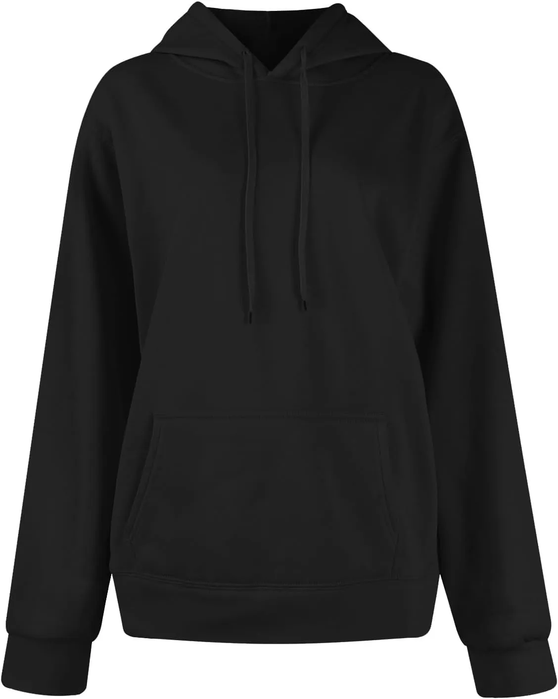 Fleece Hoodie Women Long Sleeve Drawstring Hooded Sweatshirt with Pockets Relaxed Fit Comfy Pullover Fall Sweater