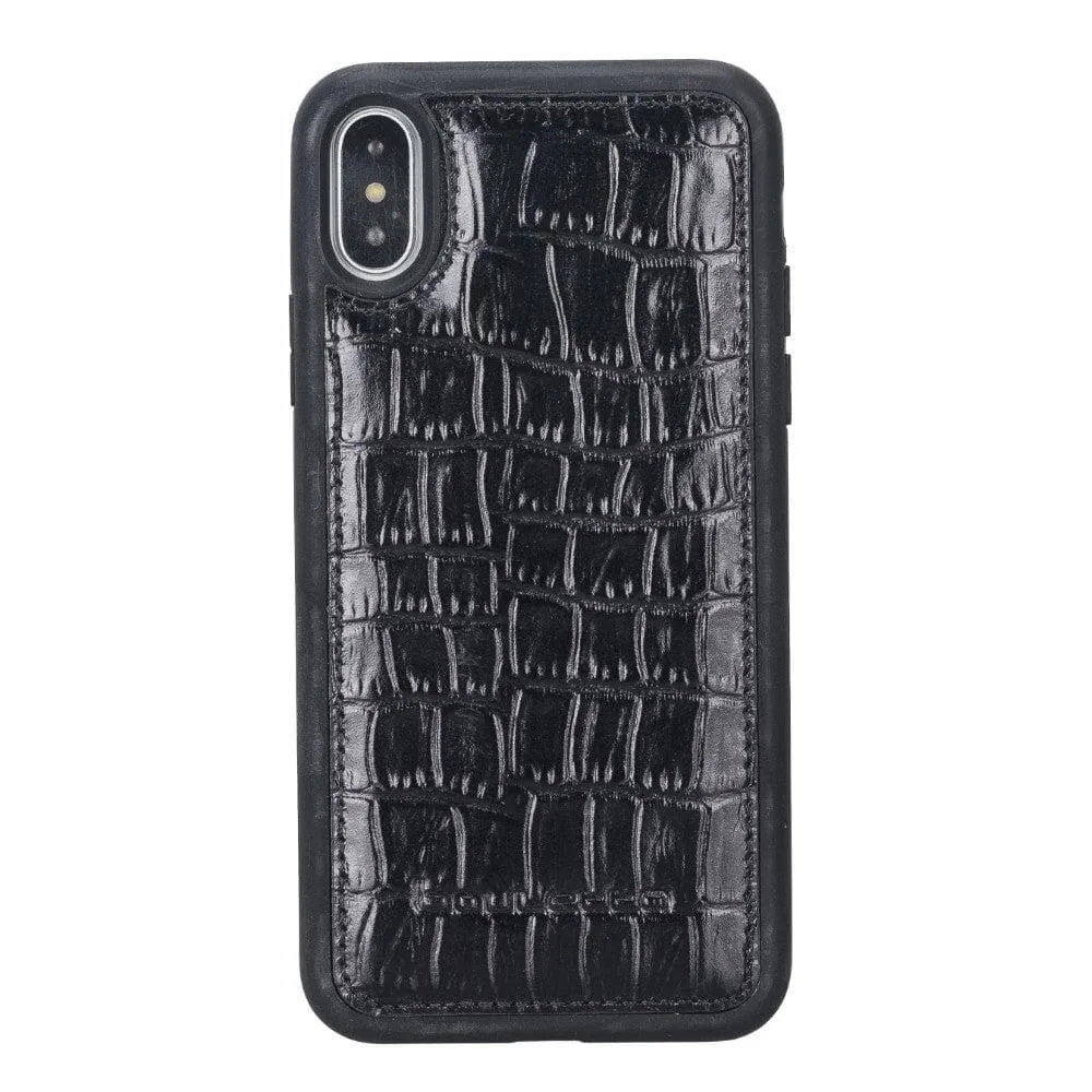 Flexible Leather Back Cover for Apple iPhone X Series