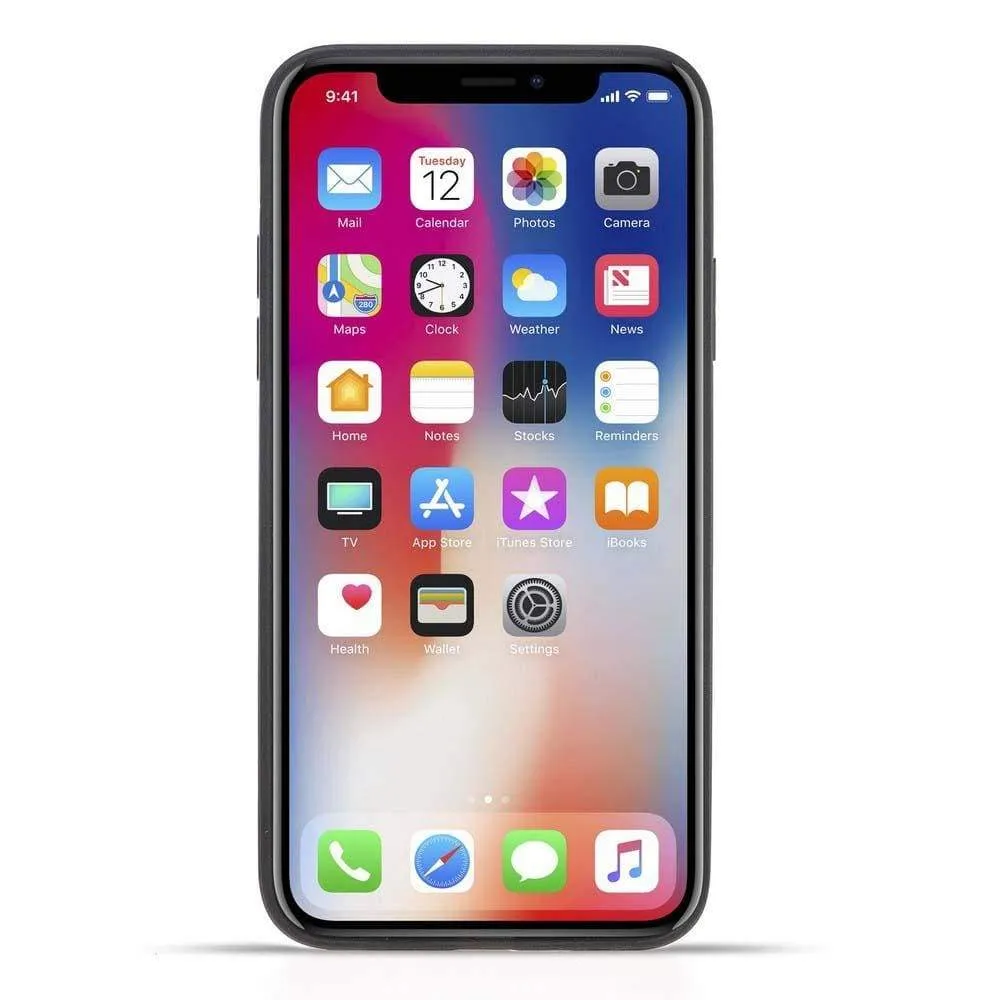 Flexible Leather Back Cover for Apple iPhone X Series